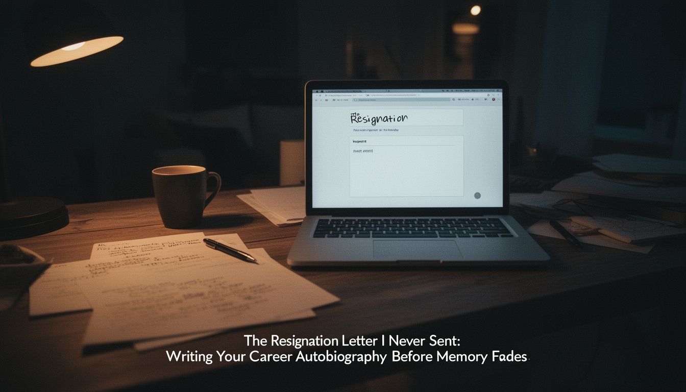 A desk with handwritten notes and a laptop showing an unsent email draft