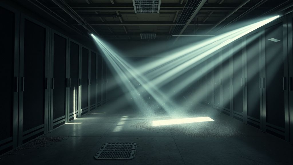 An abstract visualization of data flowing through forgotten digital channels