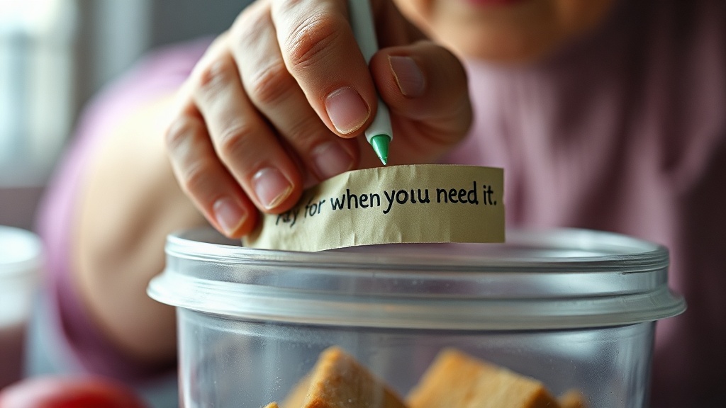 A hand writing on a freezer container label with a felt pen